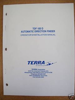 Terra TDF 100 D Automatic Direction Finder Installation