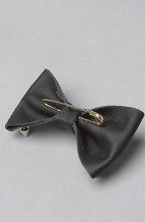 Harlett The Spiked Black Leather Bowtie