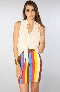 Motel The Charlie Skirt in Candy Stripe Vertical