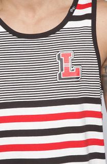 LRG The Letterman Striped Tank in Black