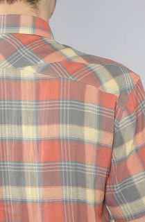 CHAMBERS The McLumpkin SS Buttondown Shirt in Brown Red Plaid
