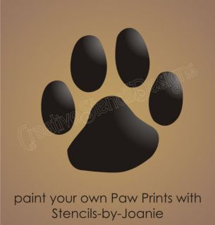 Paw Print Stencil 1 75 Animal Track Canine Pet Dog Cat Face Paint