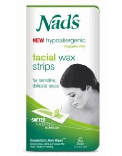 New Nads Facial Hair Removal Wax Strips 48 Ct Free SH