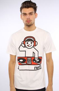 NEFF The DJ Blaster Tee in White Concrete