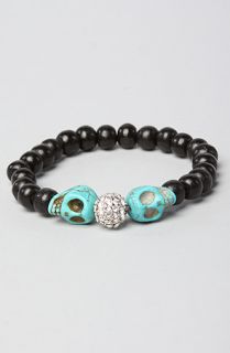 Accessories Boutique The Skull Bling Bracelet in Turquoise