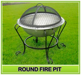   Patio Mini Fire Pit stainless Steel Stove BBQ Grill Fireplace Round