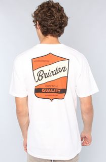 Brixton The Ratchet Tee in White Concrete