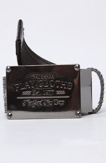 Play Cloths The Tweed Belt in Caviar Concrete