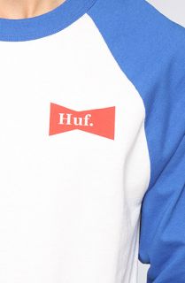 HUF The Bow Tie Baseball Tee in White Royal