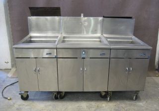  F20FSS C Nat Gas Double Bay Deep Fryer Natural Two Well