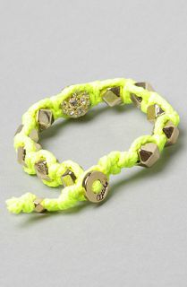 Ettika The Bolo Cord Large Faceted Beads Bracelet in Yellow
