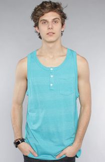 Matix The Duotone Henley Tank in Heather Turquoise