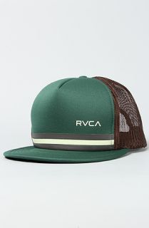 RVCA The Barlow Trucker Hat in Pineneedle Ashwood Desert Storm