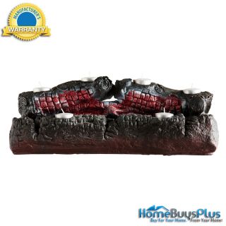 Fireplace Tealight Log Portable Embers Effect Perfect Fire Substitute