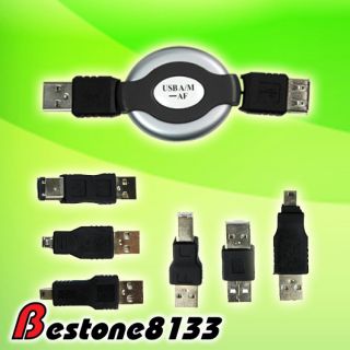 USB to IEEE 1394 Firewire Printer 6 Adapters Travel Kit