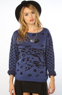 MINKPINK The Once A Cheetah Jumper in Royal Blue