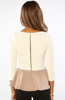 LA Boutique The Marcella Top in Taupe