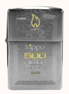 Zippo Lighter 28412 500 Millionth Replica Edition Brushed Chrome New