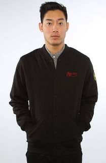 Crooks and Castles The Ssur Omerta Baseball Jacket in Black