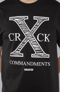 Sneaktip The X CRXCK Commandments Tee in Black