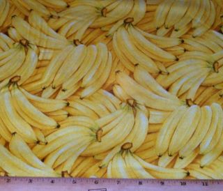 Bananas Farmers Market Fat Quarter Fabric Cotton RJR Food Fruit