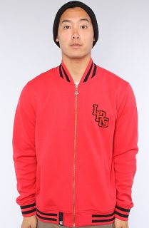 LRG The Victory Track Jacket in Red Concrete
