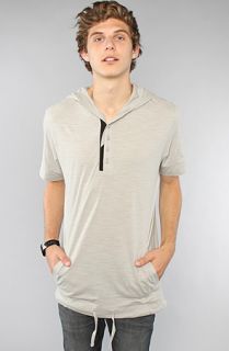 Ezekiel The Bradshaw SS Hooded Henley in Ash Grey