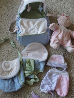 My First You Me Soft Doll Bed Carrier Diaper Bag Outfit