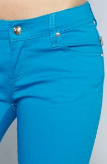 Tripp NYC The Stretch Twill Pants in Turquoise