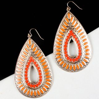  Orange Bohemian Dangle Hook Fashion Tear Drop Earrings Jewelry