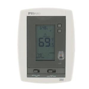 Filtrete Flushmount 7 Day Touchscreen White Programmable Thermostat