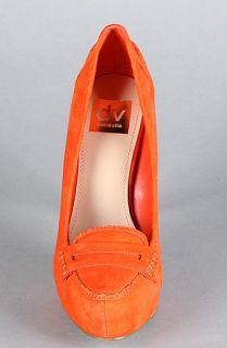 DV by Dolce Vita The Bridgette Shoe in Orange Red Suede  Karmaloop