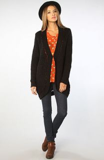 MINKPINK The Have A Yarn Cape Cardigan in Black