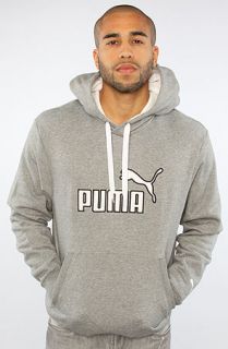 Puma The Fleece Hoody in Medium Heather Grey White