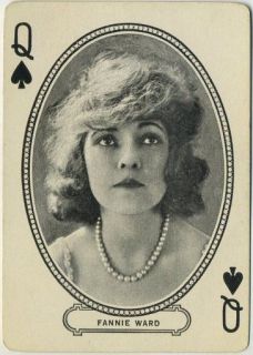 Fannie Ward 1916 MJ Moriarty Silent Film Star Playing Card
