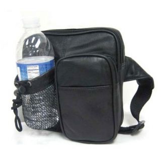 nice leather fanny pack with water holder fanny pack has 3 useful