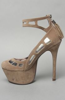 Sole Boutique The Lavonne Shoe in Taupe Velvet