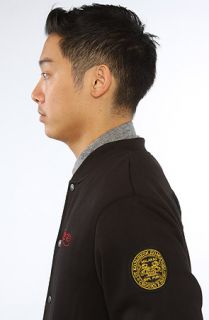 Crooks and Castles The Ssur Omerta Baseball Jacket in Black