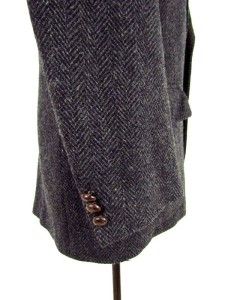  Herringbone Tweed Jacket Blazer Sport Coat Wool Sz M 40 R