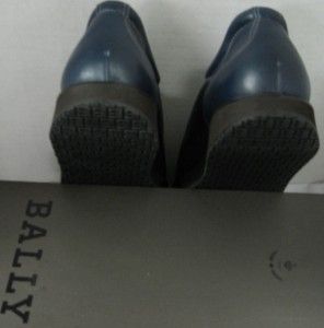 bally men s euler 06 deer grained leather shoes new blue size 12 d nib