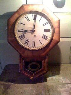 WOW Awesome Antique Ansonia Wall Clock for Restoration TLC Magnificent