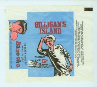 1965 Topps Gilligans Island 5 Cent Trading Cards Wrapper Bazooka Ad