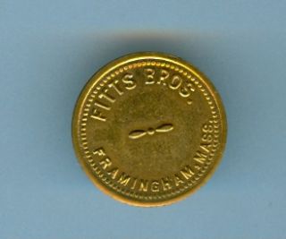 ma token a nice 23mm token for the fitts bros in framingham ma