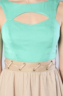 Finders Keepers The Blueberry Kisses Dress in Spearmint and Stone