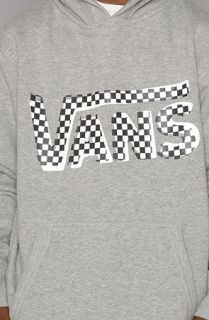 The Vans Classic Boys Hoody in Cement Heather & Checkerboard
