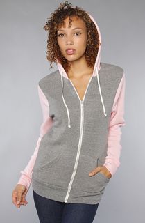 Alternative Apparel The Butler Hoody in Gray and Pink