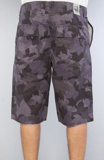 LRG The Children Of Vision True Straight Fit Camo Shorts in Plum