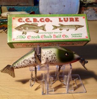 Rare Vintage Creek Chub Wiggle Fish Lure With Box Old Antique CCBCO