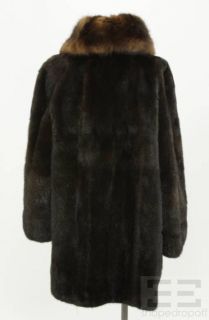 Evans The Minerva Collection Tonal Brown Mink Fur 3 4 Length Coat
