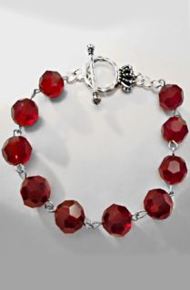 Custom Crystalz The Crown Bracelet with 10MM Ruby Red Swarovski